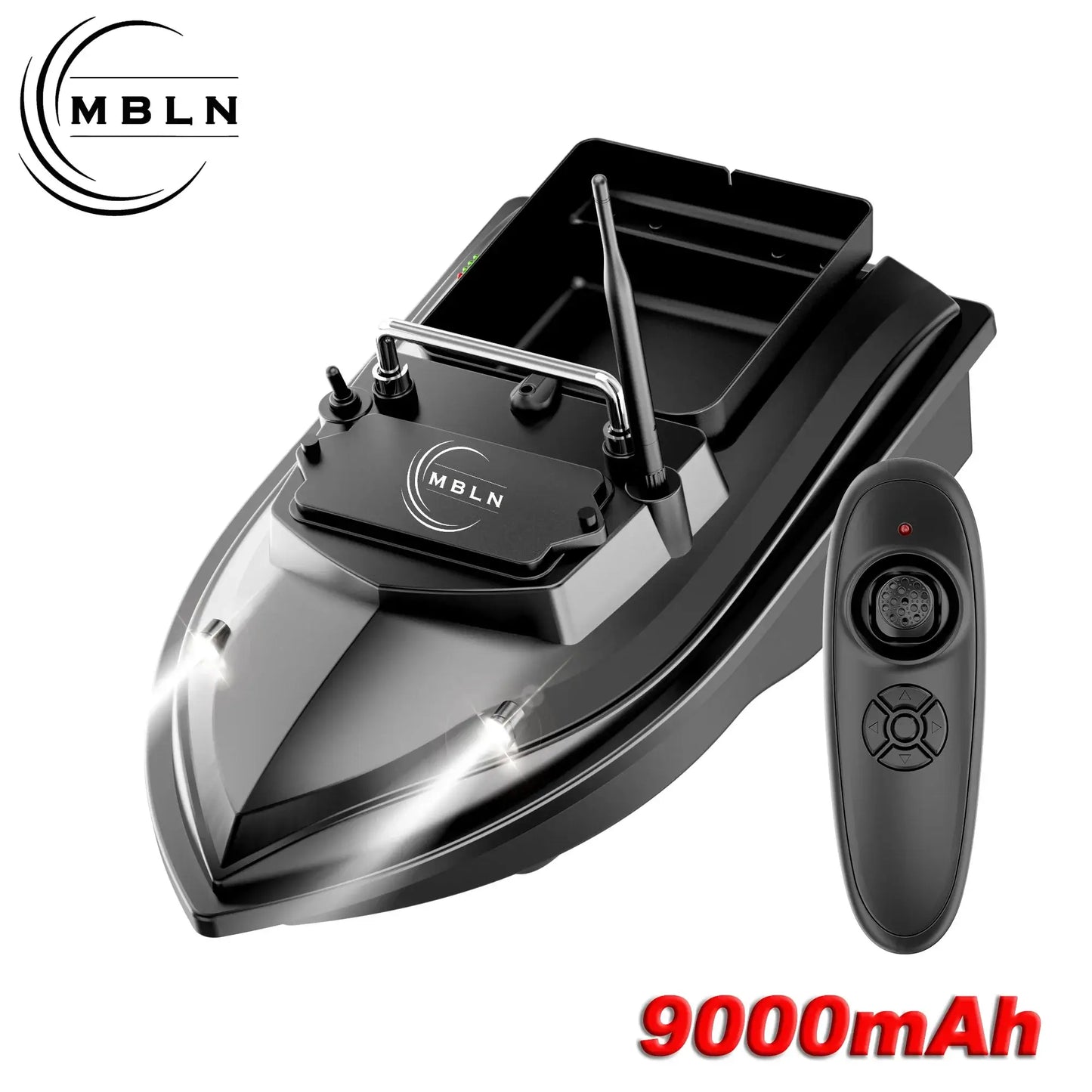 MBLN Bait Boat for Carp Fishing Dual Hoppers,2kg Load,300m