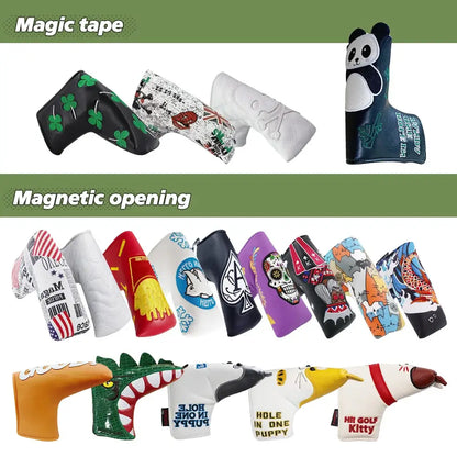 Golf Blade Putter Cover Golf HeadCover Multiple Protect your blade putter with precision-engineered coverage designed for the discerning golfer. This headcover shields your club from impact damage, moisture, and the elements during transport and storage.