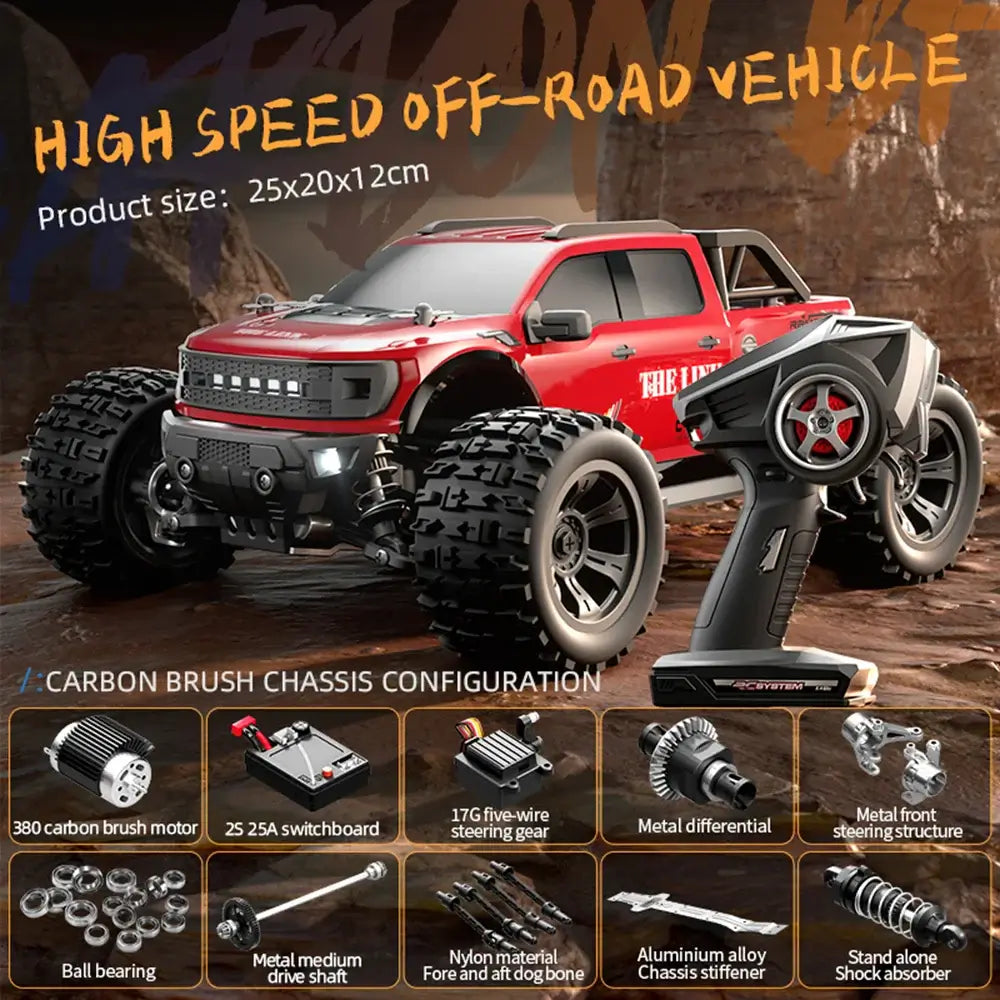 RC Car JiKe Fun 1/18 2.4G Remote Control Vehicle 28km/h Sportsman Specialty Products