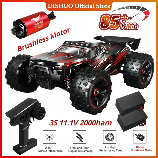 116 85KMH Or 50KMH 4WD RC Car With LED Remote Control
