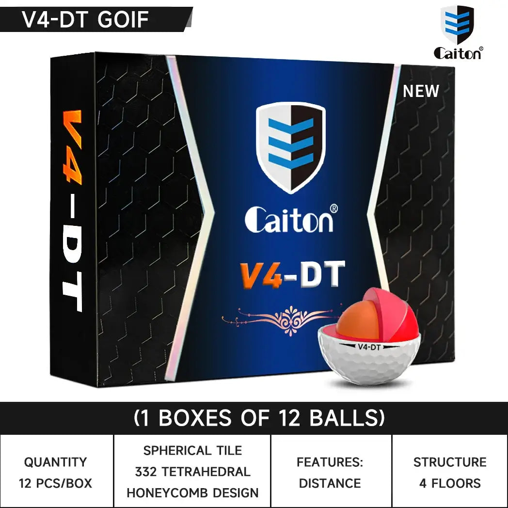 Caiton Pro Golf Balls - 4 Layers, DuPont Surlyn, Adds 30 Yards