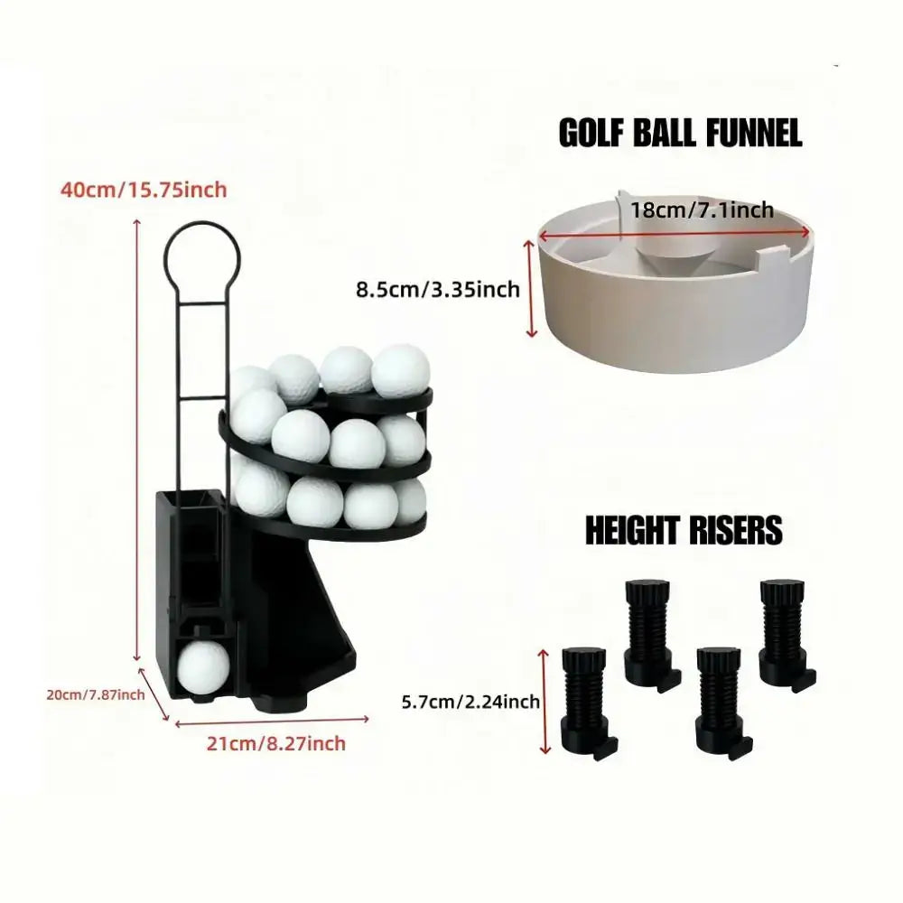 3D Printed Golf Ball Launcher 25-Ball Capacity Foot Pedal Control Sportsman Specialty Products