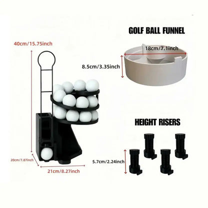 3D Printed Golf Ball Launcher 25-Ball Capacity Foot Pedal Control Sportsman Specialty Products