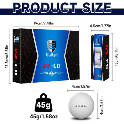 Caiton Pro Golf Balls - 4 Layers, DuPont Surlyn, Adds 30 Yards
