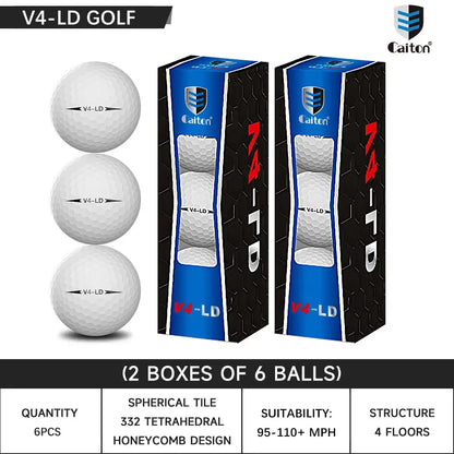 Caiton Pro Golf Balls - 4 Layers, DuPont Surlyn, Adds 30 Yards