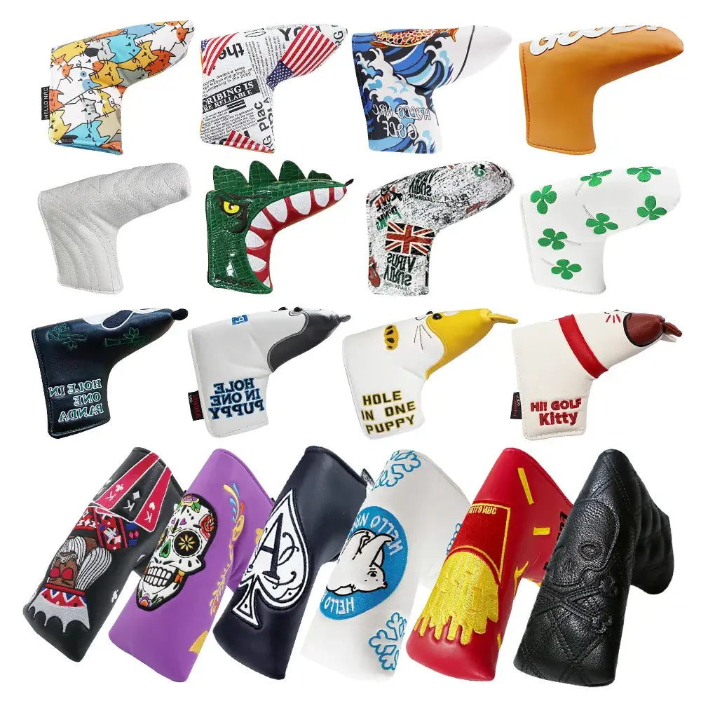 Golf Blade Putter Cover Golf HeadCover Multiple Protect your blade putter with precision-engineered coverage designed for the discerning golfer. This headcover shields your club from impact damage, moisture, and the elements during transport and storage.