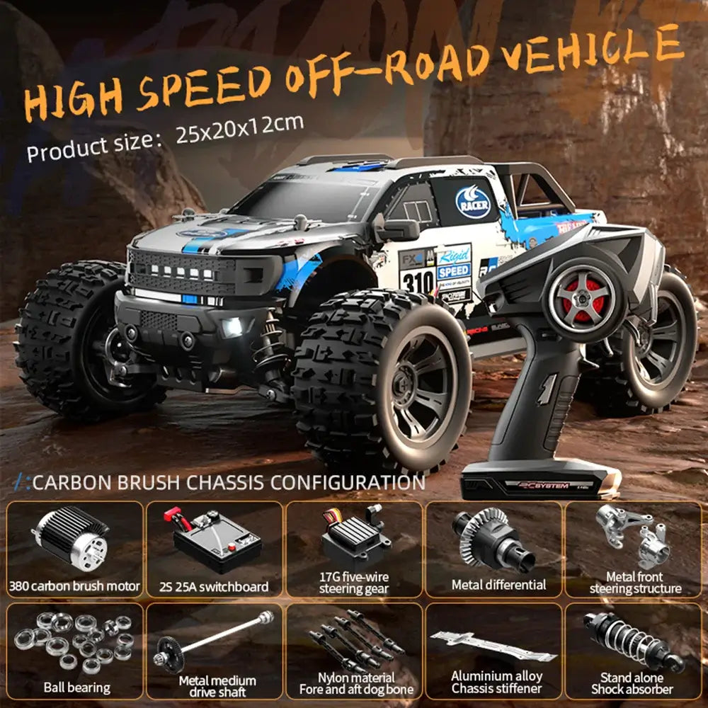 RC Car JiKe Fun 1/18 2.4G Remote Control Vehicle 28km/h Sportsman Specialty Products