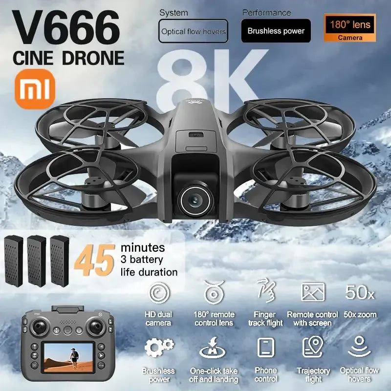 Xiaomi V666 MINI Drone 4K Professional WIFI 5G Dron Obstacle Avoidance