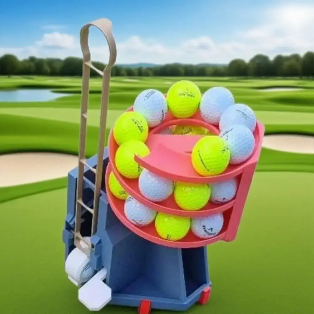 3D Printed Golf Ball Launcher 25-Ball Capacity Foot Pedal Control Sportsman Specialty Products