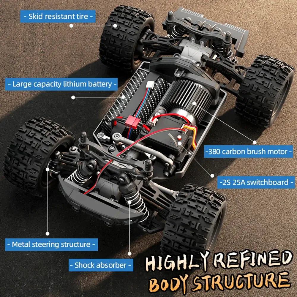 RC Car JiKe Fun 1/18 2.4G Remote Control Vehicle 28km/h Sportsman Specialty Products