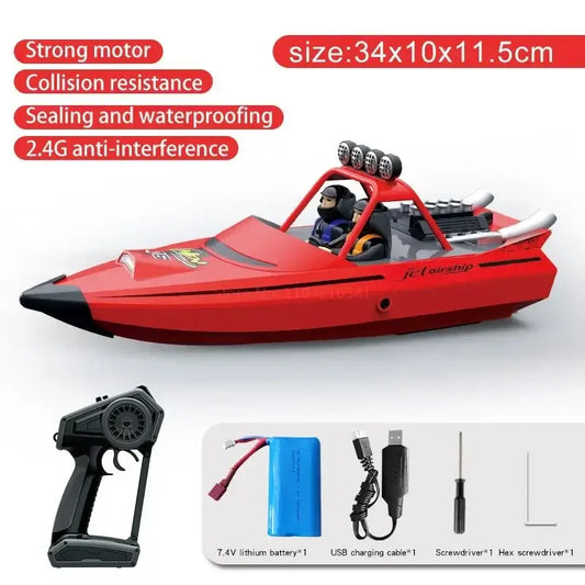 2.4g Wireless Remote Control Boat Electric Turbine Jet High-Speed